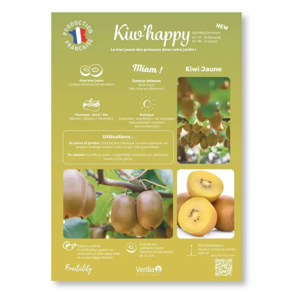 [PLVAFFPVCKIW] Affichette PVC FRUITALITY® Kiw'Happy®